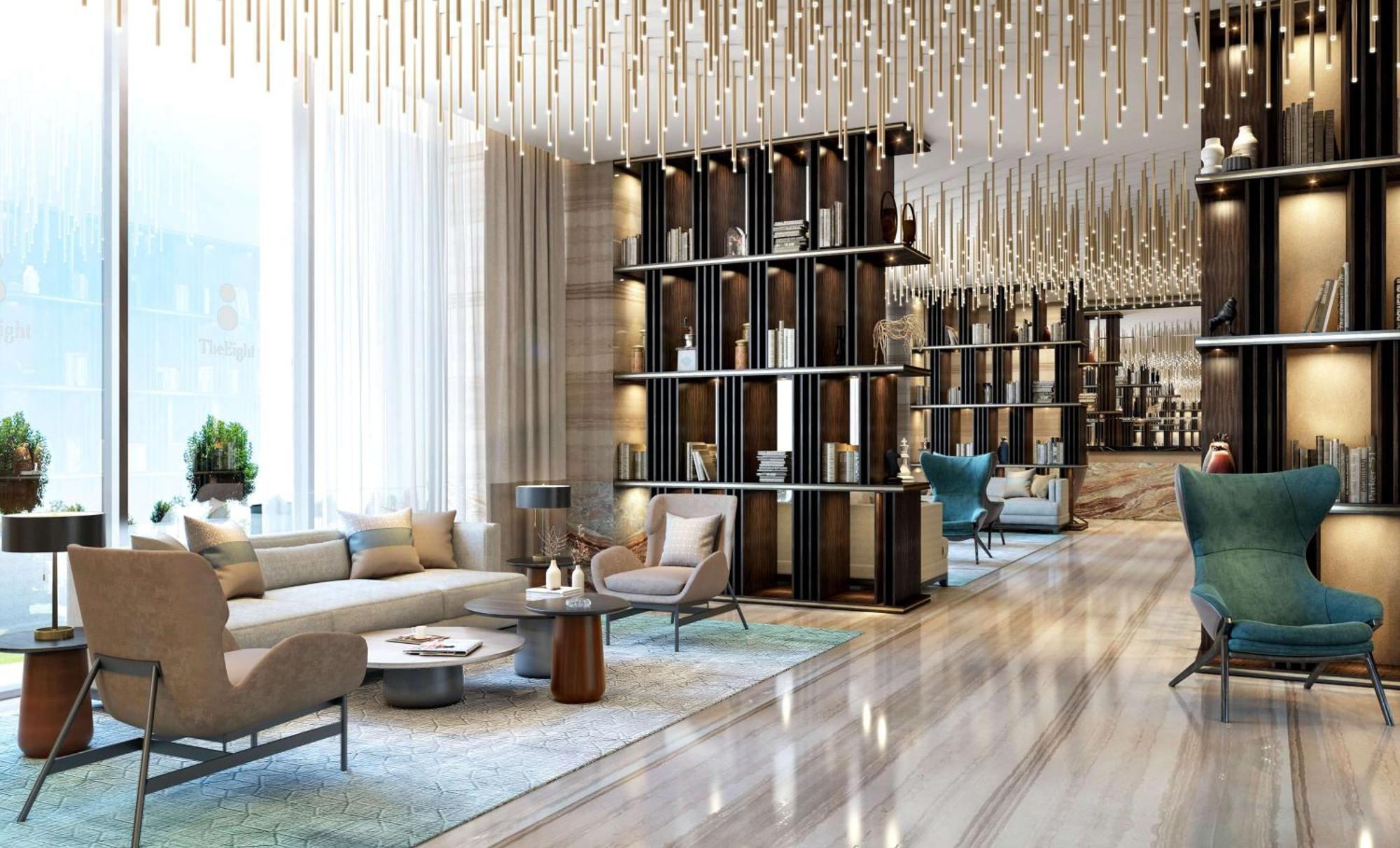Hotel Doubletree By Hilton Doha Downtown Exterior foto The lobby of the hotel